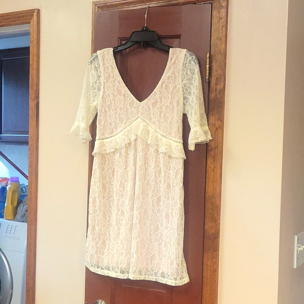 Speechless White Lace Mini-Dress